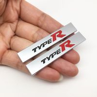 KLL Car decoratio 2Pcs 3D Metal Type R Typer logo Car Side Fender Rear Trunk Emblem Badge Decals for Honda City CR-V XR-V HR-V CIVIC Spirior