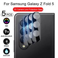 5ชิ้นวงแหวนเลนส์ Samsung สำหรับ Galaxy Z Fold 5 5G ฝาครอบ Tutup Lensa Kamera โค้ง3D สำหรับ Galaxy Z Fold 5 Fold5ฟิล์มป้องกันเลนส์