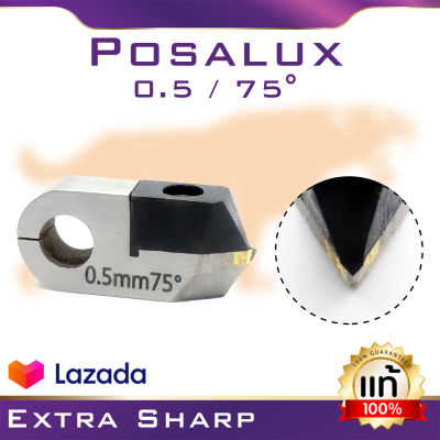 ใบมีดกรีดสร้อย เพชรตัดลาย หัวเพชรกรีดร่องลวด เพชรตัดลายหัวแหลม Posalux Diamond Tool 0.5 / 75, extra sharp industrial diamond