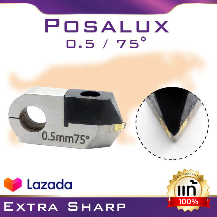 ใบมีดกรีดสร้อย-เพชรตัดลาย-หัวเพชรกรีดร่องลวด-เพชรตัดลายหัวแหลม-posalux-diamond-tool-0-5-75-extra-sharp-industrial-diamond