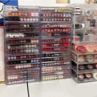 【YD】 3 Floor Transparent Eyeshadow Makeup Organizer Drawer Organization Divider Storage Slot Cosmetics Cases