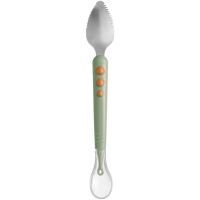 Fruit Spachella Silicone Puree Scraping Infant Spoon Spatula Double Head Baby Food Feeding Silica Gel Supplies Dispenser Bowl Fork Spoon Sets