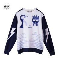 PEDZ x Badtz-Maru เสื้อสเวตเชิ๊ตสายฟ้าพายุน้ำเงิน-ขาว Navy Storm Sweatshirt