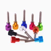 1Pcs Colourful Thumb Screw M5 Aluminum Alloy Stainless Steel Flat Head Knurled Hand Grip Knob Step Bolts