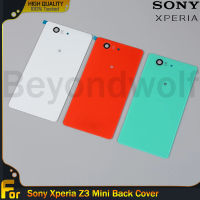 Beyondwolf สำหรับ Sony Xperia Z3 MINI คอมแพค D5803 Z3 D5833แก้วเล็กฝาหลังมีสติกเกอร์ฝาครอบปลอกหุ้มช่องหลังด้วย NFC