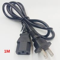 US USA to IEC 320 C13 2-Prong AC Power Cord Cable Extension Lead For Desktop Laptop Charger PC Monitor Epson Printer 1M