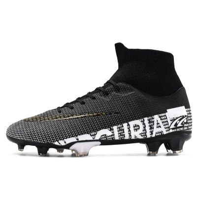 Men Soccer Shoes TFFG High Ankle Football Boots Male Teenagers Cleats Grass Training Match Sneakers 35-45