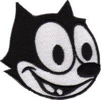 iron on patch Embroidery Felix the cat Comic 7x7 cm เฟลิกซ์แมว  ตัวรีดติดเสื้อ เย็บติดผ้าประเทศไทย โลโก้ปัก มีกาวสำหรับรีด ตกแต่งเสื้