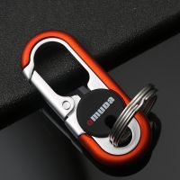 New Keychain Key Holder Keyring Mens Fashion Key Chain Gift Metal Key Ring Car Styling Auto Car Accessories（ Orange Blue）