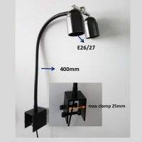 ที่หนีบไฟฉายคาดศีรษะคู่360องศาโคมไฟคลิปไฟ E27ที่ยึดอเนกประสงค์ขั้วหลอดไฟพร้อมสวิตช์