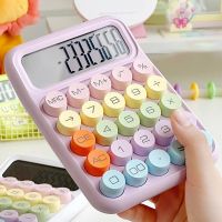Korean Kawaii Calculator Cartoon Candy Colour Silent Mechanical Keyboard Desktop Financial And Accounting Learning Calculator