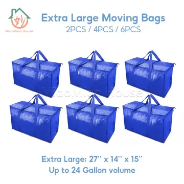 2Pcs Heavy Duty Extra Large Storage Bags Blue Moving Bag for