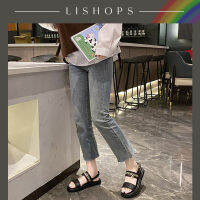 Lishops  รุ่นฮิต รองเท้าแตะแฟชั่น รองเท้ารัดส้นสไตล์เกาหลี?ตกแต่งด้วยโซ่ทองสุดเก๋ใส่แล้วเท้าเรียวสวย ปังปุมากแม่?