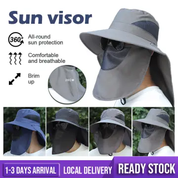 Fishing Hat for Mens Womens Outdoor Fisherman Hat Cap Sun Protection  UV-proof Sun Hats Cover Face Wide Brim with Neck Flap