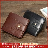 Genuine Leather Mens Wallet Rfid Blocking Vintage Wallets for Men Credit Card Holder Purse Money Bag Wallet Man Best Gift