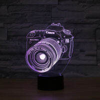 camera Acrylic 7Color Desk Lamp 3D Lamp Novelty Led Night Light Millennium Falcon Light