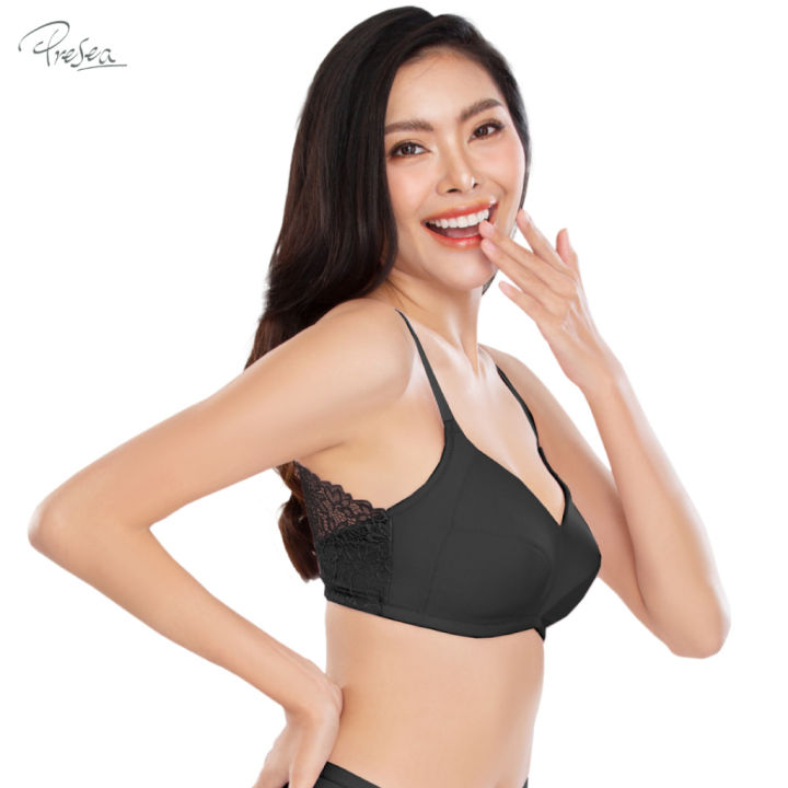 presea-บราไร้โครงตกแต่งลูกไม้-lace-bra-ma1506