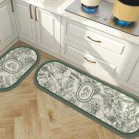 【SALES】 Kitchen Rugs Mat Cushioned Anti Fatigue Entrance Kitchen Rug Anti Slip Bathroom Carpet Hallway Absorbent Mat Long Area Rug 주방매트