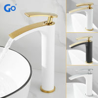 Bathroom Faucet Brass Gold Black Bathroom Basin Faucet Cold And Hot Water Mixer Sink Tap Deck Mounted White &amp; Gold Tap