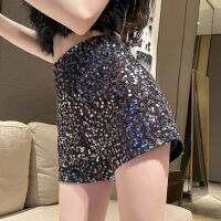 【CC】 Sequenal shorts  Hot Explosion European and hot bright shiny sweet spicy A -line