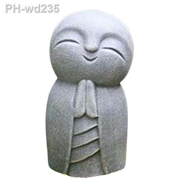 small-monk-statue-decorative-resin-grey-little-jizo-buddha-sculpture-for-outdoor-garden-lawn-art-decoration-ornament