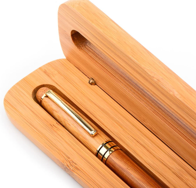 Ballpoint Bamboo Pen with Bamboo Wooden Case Gift Set Lazada PH