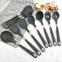 Cooking tools set premium silicone utensils set Turner tongs spatula soup spoon non-stick shovel oil brush kitchen baking tool