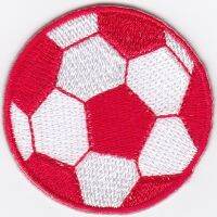 iron on patch Embroidery Football Big Size soccer 4.5cm ลูกฟุตบอล ตัวรีด เย็บติดผ้าประเทศไทย โลโก้ปัก มีกาวสำหรับรีด ตกแต่งเสื้