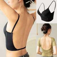 【CC】 Invisible with Bare Back U Small Chest Pudh Up Gathered Thin Seamless Backless