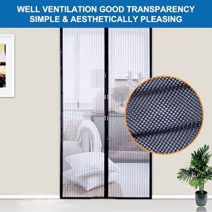 tool-free-reinforced-magnetic-door-curtain-net-anti-bug-fly-partition-mesh-closing