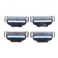 HONG 4Pcs Mach 3 Cartridges Manual Razor Blades Shaving Three-layer Razor Blades