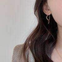 [COD] silver needle gold-plated love earrings cold simple and versatile design temperament heart-shaped female