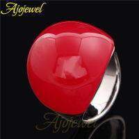 【2023】Size 7-10 Big Red Semi-Precious Stone Ring for Female opal Anillos Accessories High Quality