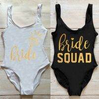 【TAKU Swimsuit】 ชุดว่ายน้ำ Bride Squad หนึ่งชิ้นชุดว่ายน้ำชุดว่ายน้ำฤดูร้อนชุดว่ายน้ำเจ้าสาว,ชายโสดชุดว่ายน้ำสำหรับงานสังสรรค์ทรงสูงสำหรับผู้หญิง