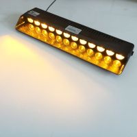 ไฟเตือนฉุกเฉิน Dc 12V 24V 12 Led แถบไฟแฟลชรถยนต์กระจกบังลม12W 12V โคมไฟกระพริบสีเหลืองสีเหลือง-ชุดไฟเตือน-