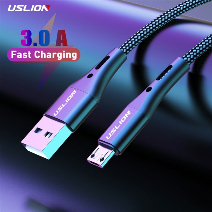 uslion-black-micro-usb-cable-fast-charging-for-xiaomi-android-mobile-phone-data-cable-for-samsung-micro-usb-charger-wires-3m-2m
