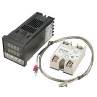 【♘COD Free Cas♘】 lihaoran ดิจิตอล110-240V Pid Rex-C100ตัวควบคุมอุณหภูมิ40a Ssr K Thermocouple ใหม่