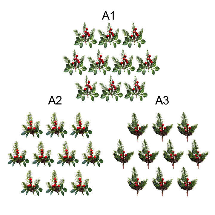 wondering-10ชิ้นคริสต์มาสพืชเบอร์รี่-f-aux-ไพน์คัดสรรปลอมประดิษฐ์ช่อเครื่องประดับอุปกรณ์จัดงานแต่งงานดอกไม้พวงหรีดสีแดงจัดปาร์ตี้คริสต์มาสห่อของขวัญตกแต่ง