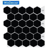 WODECOR Mosaic Sticker Home Decor Anti-Mold Self Adhesive Wallpaper Kitchen Peel And Stick Wall Tiles