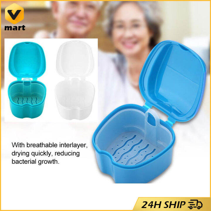 Dental Denture Box With Net Bath Case Container Tips Dentures ...