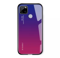 [พร้อมส่งจากไทย] Case Realme C12 เคสกระจกสองสี เคสเงาไล่สี ขอบนิ่ม TPU CASE เคส realme C12 สีกระจกเทมเปอร์ปลอกแก้วฝาหลังกันชน