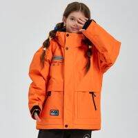 [COD] 2022 new childrens ski suit veneer boy thickened warm girl waterproof wear-resistant top double board