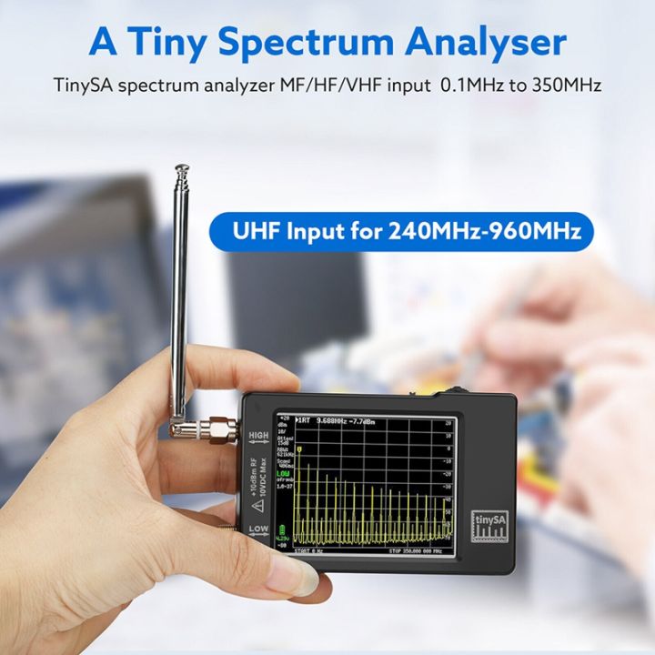 2-8-inch-touch-screen-spectrum-analyzer-for-0-1mhz-350mhz-and-uhf-input-for-240mhz-960mhz-frequency-analyzer-black