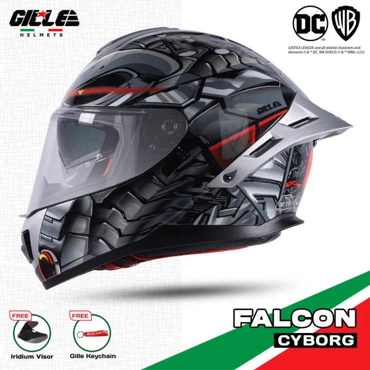 Gille Helmet 883 FALCON CYBORG Motorcycle Helmets Full Face Dual Visor