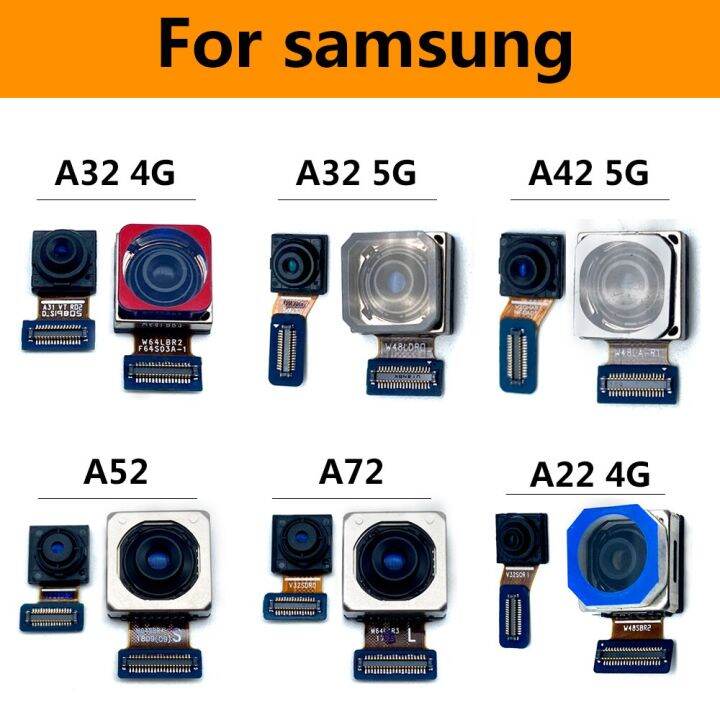 ของแท้เหมาะสำหรับ-samsung-a52-a32-a22-a72-a42-4g-5g-โมดูลกล้องด้านหลัง-flex-อะไหล่กล้องถ่ายรูปด้านหน้า