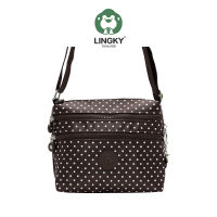 LINGKY HD8628 : กระเป๋าสะพายข้างผ้าร่ม ขนาดกลาง / Unisex crossbody bags