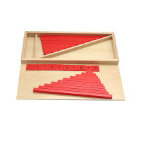 ② เกมคณิตศาสตร์พื้นฐานการเรียนรู้ก่อนวัยเรียนแท่งตัวเลข Mini Blue &amp; Red Sticks Box การเรียนรู้วัสดุ Montessori เพื่อการศึกษา