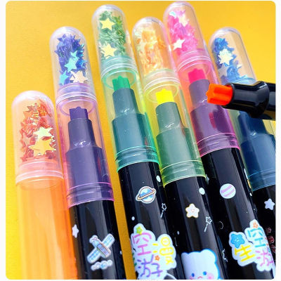 6 สี/ชุด Kawaii Star ปากกาเน้นข้อความสี Candy น่ารัก Stamper ปากกาบัญชีมือนักเรียนของขวัญอุปกรณ์เครื่องเขียนโรงเรียน-zptcm3861