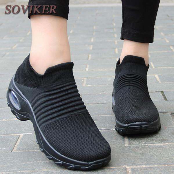 soviker-รองเท้าผ้าใบสำหรับผู้หญิงถักรองเท้าหัดเดินผู้หญิงแผ่นรองรองเท้าวิ่งอากาศผู้หญิงรองเท้าผ้าใบลำลองตาข่ายแบน