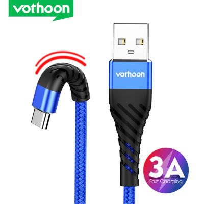 Vothoon USB Type C Cable for Samsung Xiaomi Huawei 3A Fast Charging USB C Cable Mobile Phone Charger USBC Type C Data Wire Cord Cables  Converters